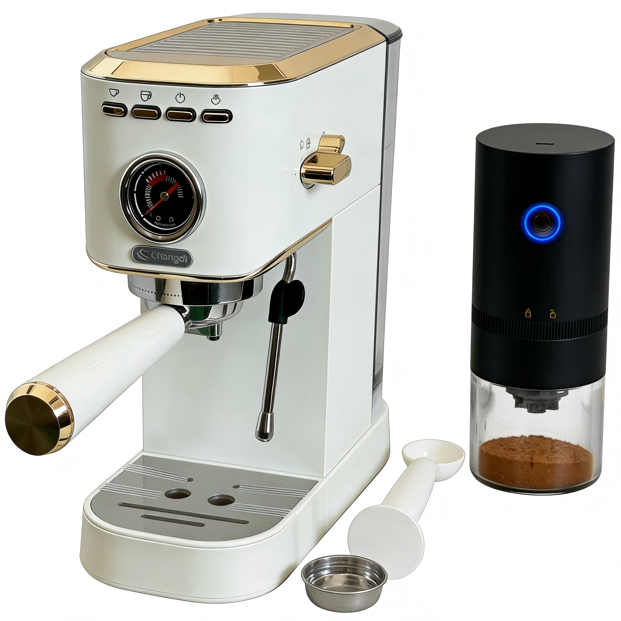 长帝 EP11B银河意式 半自动咖啡机（送电动磨豆机）