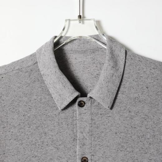 SDSA男装2026新款高贵轻奢简约日系纽扣翻领针织短袖T恤百搭时尚 商品图1