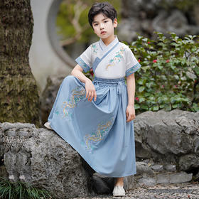 【团购】【苏城纪】清仓特价款汉服男童飞龙短袖