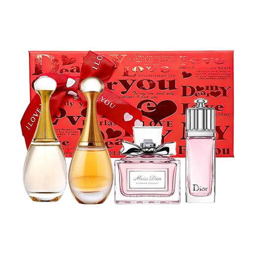 【下单送迪奥口红1.5g】DIOR迪奥红色蝴蝶结LOVE香水四件套 （真我浓香5ml+甜心5ml+魅惑5ml+真我淡香5ml）一般贸易 商品图1