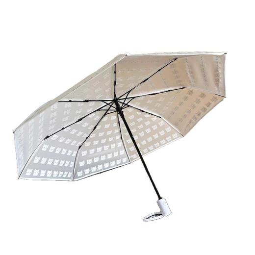 【坚固耐用！晴雨两用】猫咪磨砂晴雨两用清新米透明雨伞可爱兔全自动儿童菲折叠卡通学生。xb 商品图4