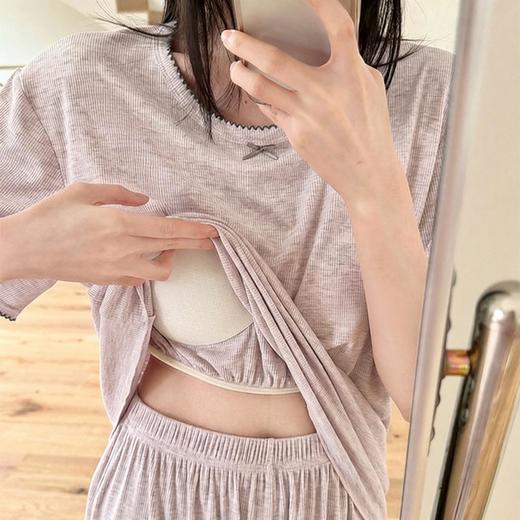 带胸垫一体式莫代尔睡衣套装 可外穿清凉家居服 商品图1