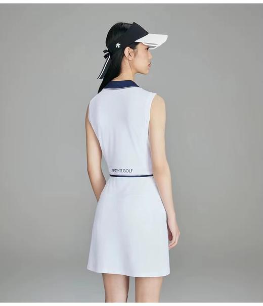 F040910春夏季新款柔软亲肤垂坠感强抗皱耐磨高尔夫女无袖收腰V领连衣裙 商品图11