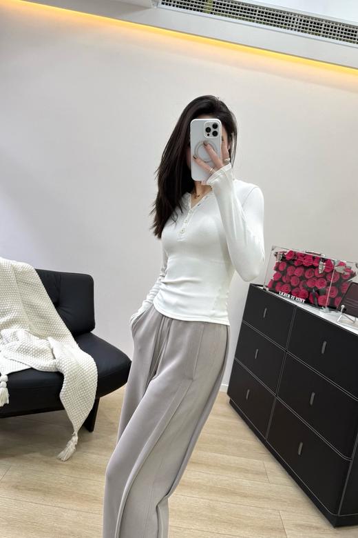 露露  Softstreme 超重工的空气层+罗纹拼接阔腿裤 商品图8