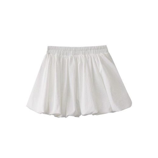 【元气少女风❗️蓬蓬花苞半身裙】高腰设计拉高腰线显腿长，花苞廓形藏肉显瘦，面料轻盈透气不闷汗，内置安全裤告别走光尴尬，黑白双色可选，夏季薄款休闲阔腿裤高腰显瘦防走光白色短裙QQ 商品图4