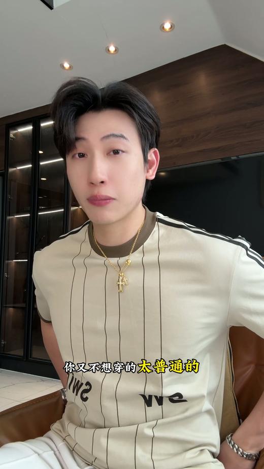 26019SDSA男装2026新款高贵轻奢美式撞色印花字母圆领短袖T恤百搭上衣 商品图0