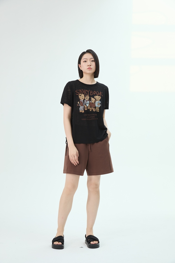 【爆款】水淼2026夏新款超好看小熊抽绳毛织薄衫2512