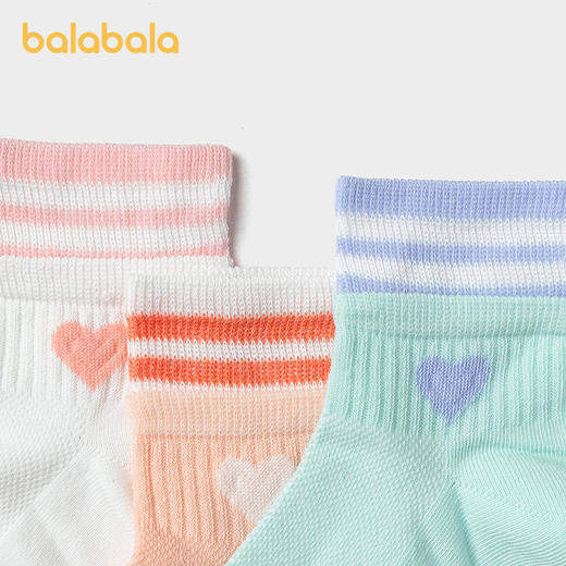 【商场同款】巴拉巴拉儿童袜子夏季新款网眼透气女童中筒袜三双装 商品图2
