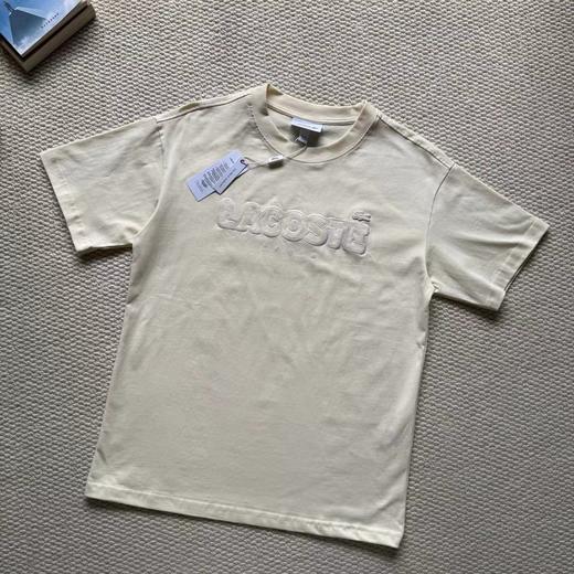 F040925夏季新款男女同款柔软透气简约休闲立体字母刺绣圆领短袖T恤 商品图11