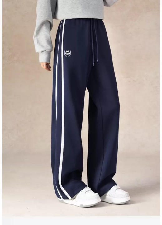 MJ｜卡帕Kappa运动裤背靠背卫裤女春秋款简约直筒裤针织长裤K0F62AK02 商品图1