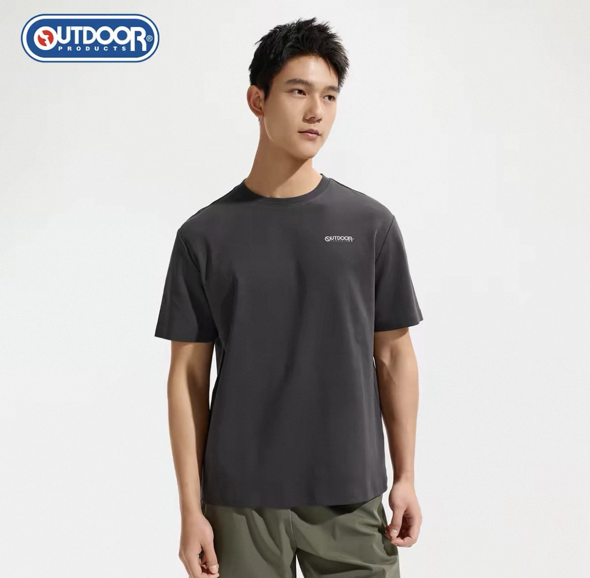 【特秒】6楼OUTDOOR户外潮牌棉感吸汗透气圆领简约短袖T恤吊牌价199折后价69