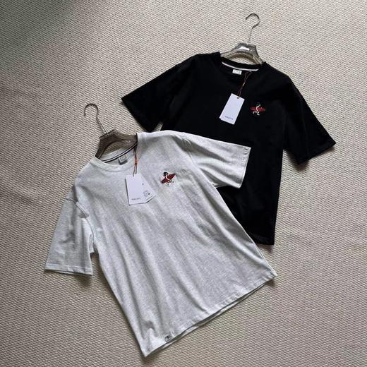 F040923夏季新款男士日常百搭圆领刺绣宽松休闲时尚上衣短袖T恤 商品图1