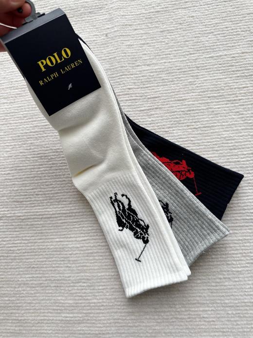 拉夫大马标提花中筒袜三双装 商品图5