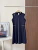 F040910春夏季新款柔软亲肤垂坠感强抗皱耐磨高尔夫女无袖收腰V领连衣裙 商品缩略图6