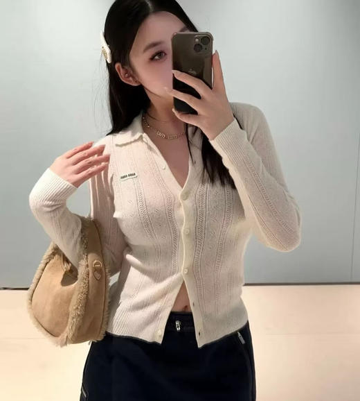 miu风同款花瓣领小开衫外套 商品图14