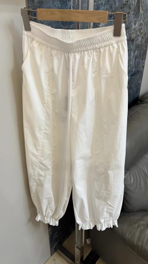 F040904春夏季新款亲肤透气休闲通勤日常百搭荷叶边束脚裤长裤 商品图7