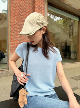 【防晒凉感】噢蜜ooomeooo🌊海水蓝圆领套头衫