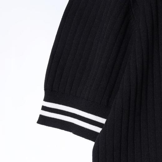 SDSA男装2026新款高贵轻奢日系简约竖纹撞色针织圆领短袖T恤休闲 商品图2