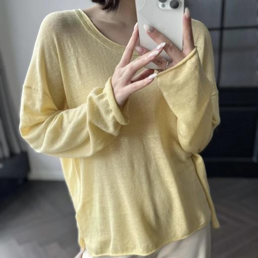 重磅渠道   isy意大利纱线罩衫  慵懒氛围感  55桑蚕丝45亚麻  春夏必备！ 商品图5