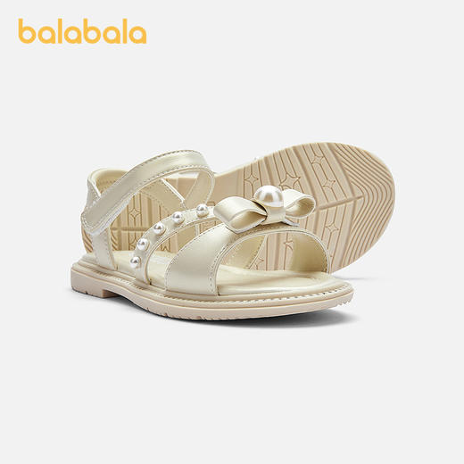 【商场同款】巴拉巴拉童鞋儿童休闲鞋女童2026夏新款时尚珠光凉鞋 商品图1