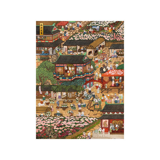 1200片 平面塑料拼图 H4255 程靖jinn-习游记・牡丹花会 商品图0