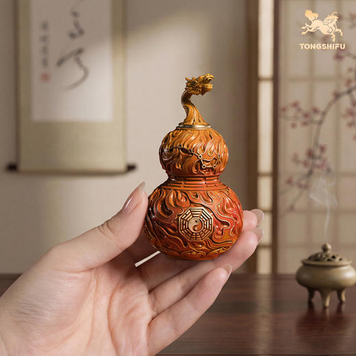 铜师傅《太极龙吟》龙头葫芦铜工艺品桌面摆件 开业装饰礼品 商品图6