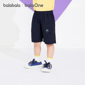 巴拉巴拉童装儿童短裤男童2026夏季新款撞色印花宽松中裤速干凉感