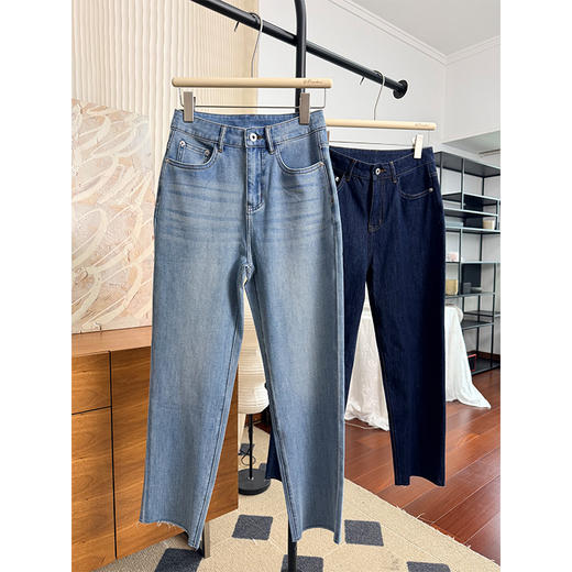 【贝拉推荐】冷晶醋酸牛仔裤 九分直筒法棍牛仔裤 前进ADVANCE冷晶醋酸四面弹FREE CROSS九分直筒春夏牛仔神裤 轻！薄！软！弹！ 商品图6