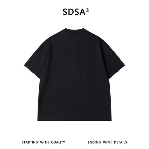 SDSA男装2026新款高贵轻奢百搭款拼接小众设计圆领短袖T恤宽松潮 商品图4