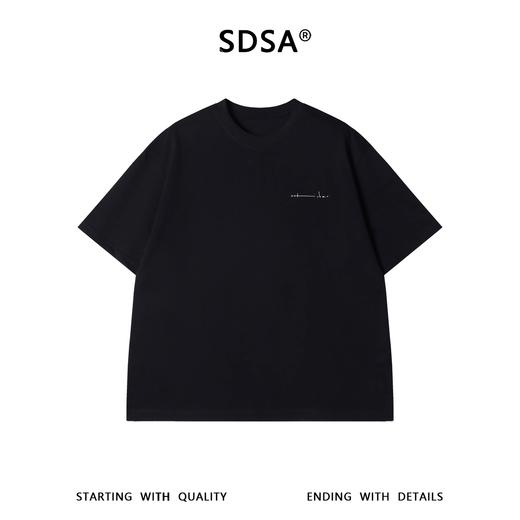 SDSA男装2026新款高贵轻奢基础课极简印花小标圆领短袖T恤百搭潮 商品图0