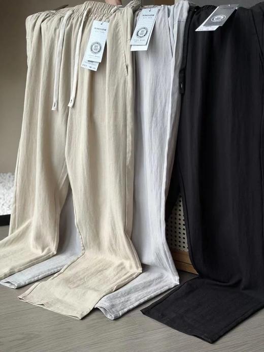 3色可选 罗蒙老钱风男士亚麻天丝休闲裤 商品图2