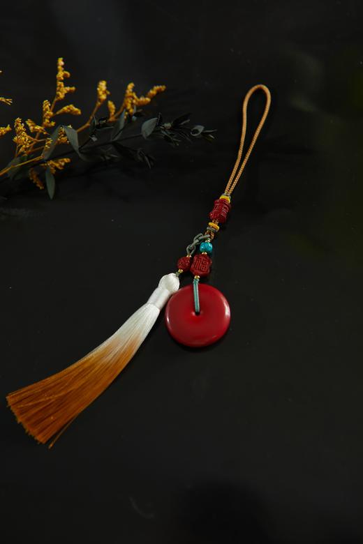 一周发货【包挂】天然朱砂平安扣挂件，草莓熊朱砂包挂 没有烦恼，朱砂文昌塔包挂，学生书包挂件 学业进步考试必备 送孩子送考生~ 商品图2