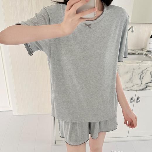 带胸垫一体式莫代尔睡衣套装 可外穿清凉家居服 商品图0