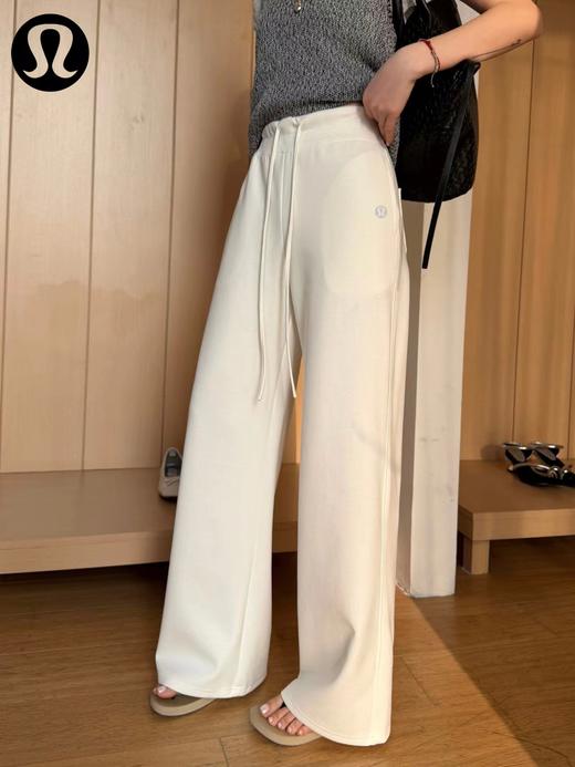 F040934春夏季新款高弹软糯亲肤透气高腰抽绳腰头直筒阔腿长裤卫裤 商品图10