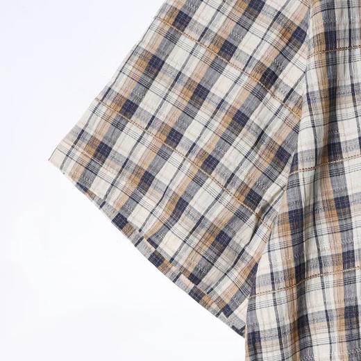 SDSA男装2026新款高贵轻奢港风复古撞色格子短袖衬衫百搭简约上衣 商品图3