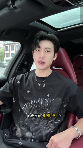 68508SDSA男装2026新款高贵轻奢潮牌豹水墨印花短袖T恤百搭时尚上衣