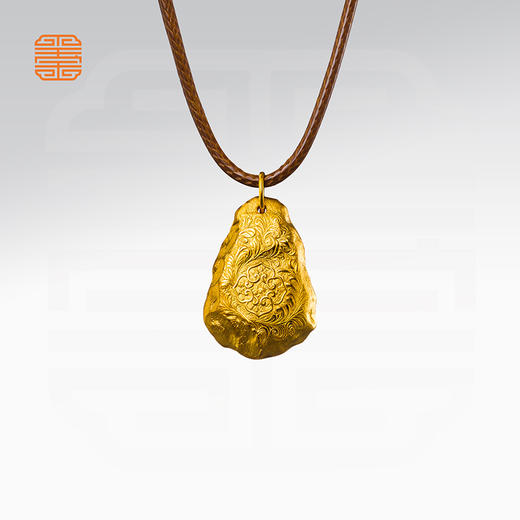 玺匠金铺《如意石》古法工艺足金9999吊坠黄金首饰生日礼物送女友 商品图5