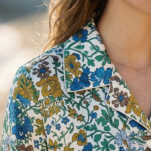 南法SJD/soie jardin3#印花系列冬青桑蚕丝印花奢华家居服两件睡衣S782TC49 商品图3