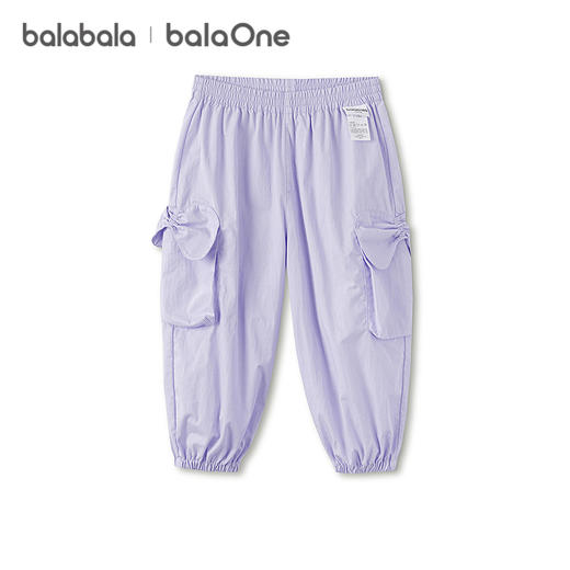 【balaOne】巴拉巴拉童装儿童长裤女童2026新款夏气球工装束脚裤 商品图4