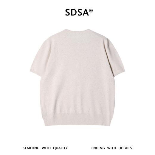 SDSA男装2026新款轻奢基础款老钱风针织半纽扣圆领短袖T恤百搭 商品图4