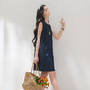 【100棉】三彩2026夏季新款牛仔娃娃裙无袖连衣裙短裙M 商品缩略图3