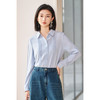 风琴褶衬衫 立体压褶 雾霾蓝气质单品  米思阳2026春季新款时尚轻奢衬衫简约压褶设计感休闲上衣女款5177 商品缩略图5