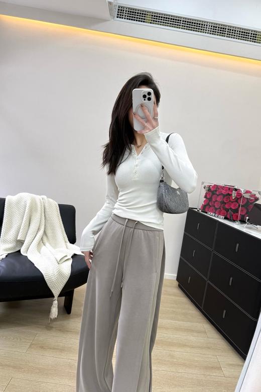 露露  Softstreme 超重工的空气层+罗纹拼接阔腿裤 商品图7