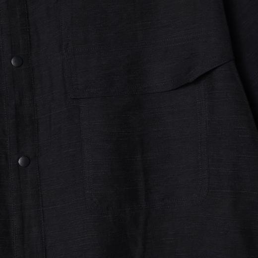 SDSA男装2026新款高贵轻奢简约纯色双口袋按扣短袖衬衫百搭时尚 商品图3