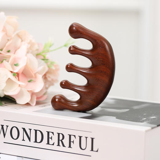 母亲节专属！【辅元堂金丝檀木梳礼盒套装】巴西进口金丝檀木  一梳多用 梳发顺发 头部按摩 经络疏通 小巧便捷 多场景使用 把日常疲惫轻轻揉散 商品图4