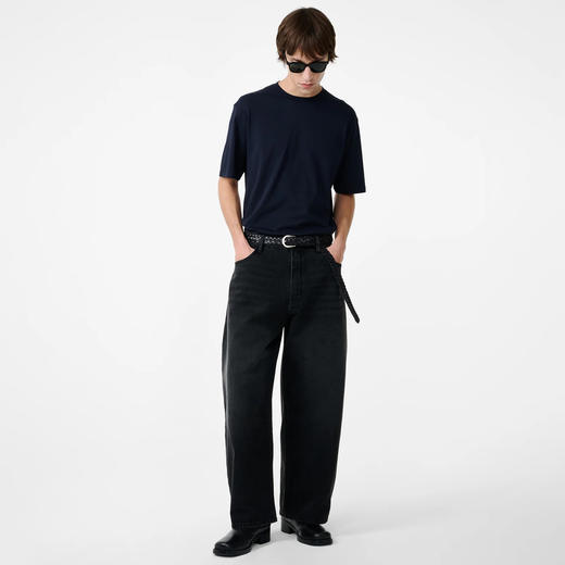 STUDIO NICHOLSON JERSEY - BRANDED 男装宽松廓形针织短袖T恤 商品图1