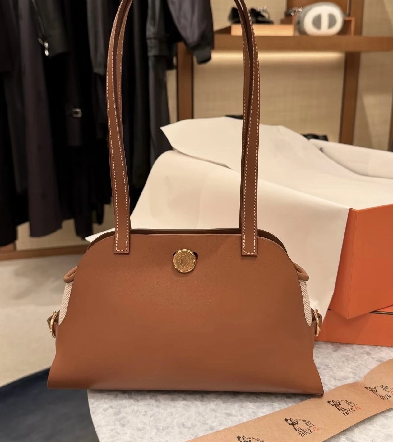 重磅渠道 Tablier Sellier手提包 帆布拼皮 Hunter牛皮Swift牛皮拼接帆布