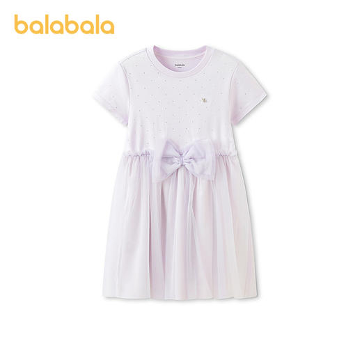 【商场同款】巴拉巴拉童装女童裙子儿童连衣裙2026新款夏针织纱裙 商品图0