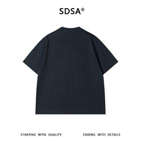 SDSA男装2026新款高贵轻奢百搭款拼接小众设计圆领短袖T恤宽松潮