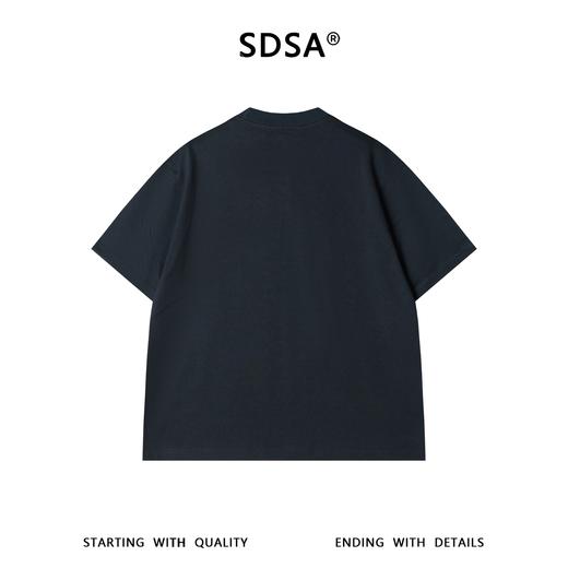 SDSA男装2026新款高贵轻奢百搭款拼接小众设计圆领短袖T恤宽松潮 商品图0